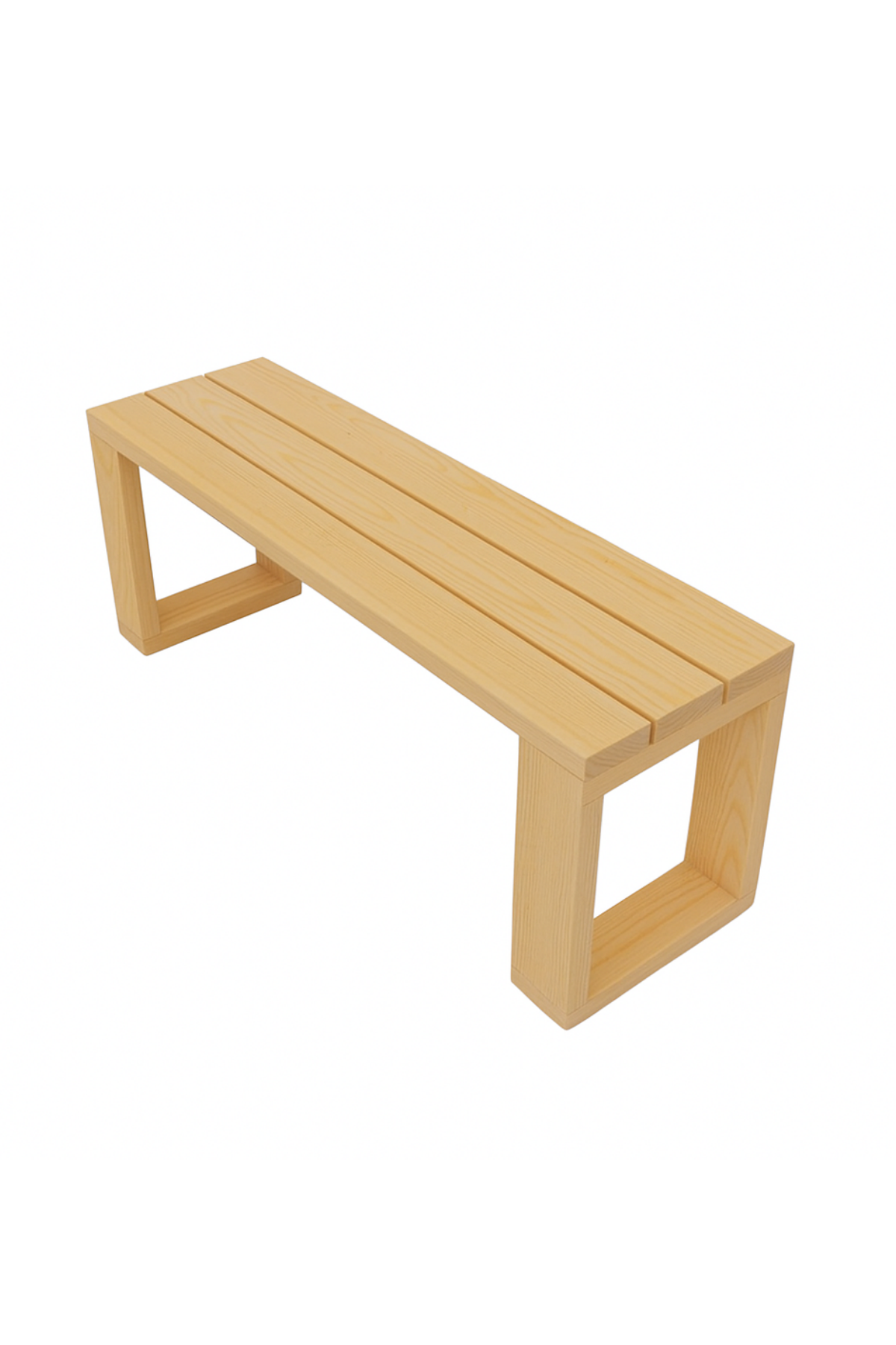 Ahşap Bank Açık Meşe 80x30x43 cm – Masif Ahşap Oturma Bankı | İç ve Dış Mekan Kullanımı