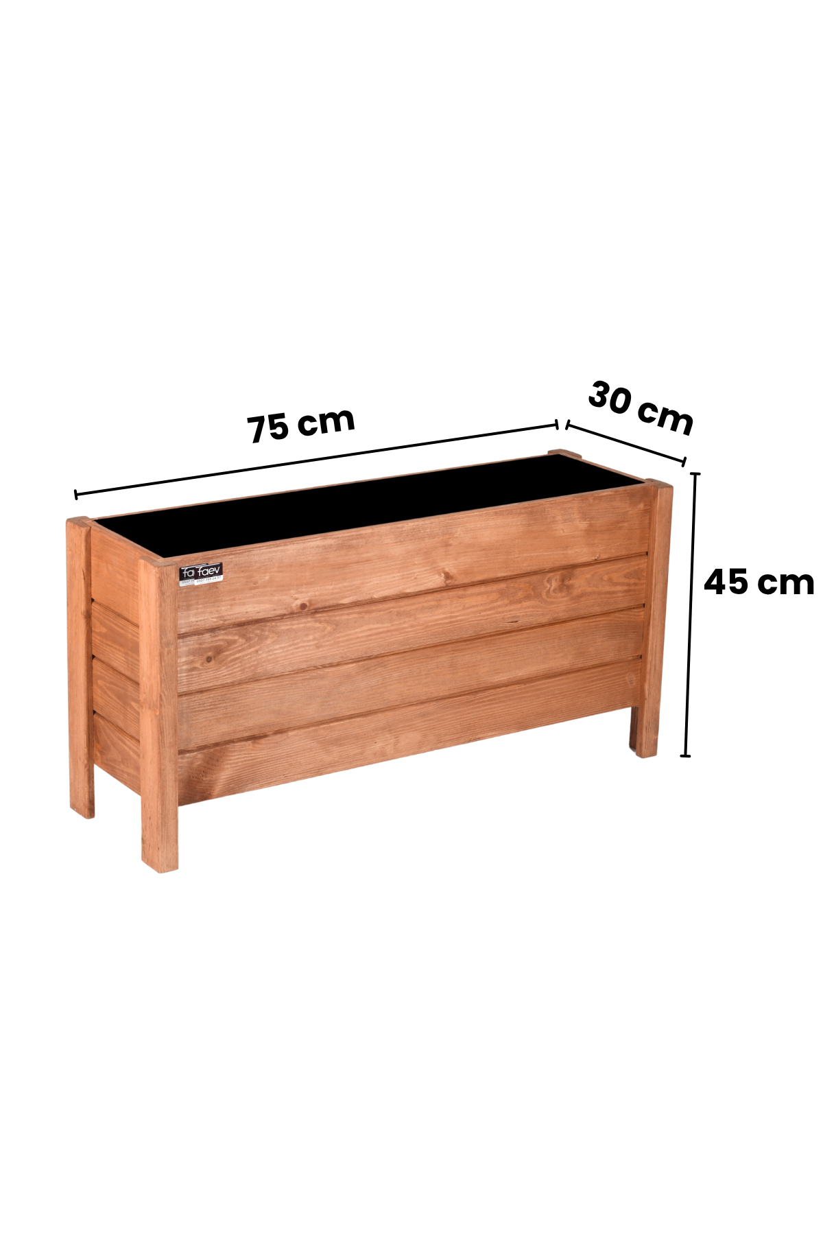 Dış Mekan Ahşap Saksı Bodrum 100cm x 30cm Yükseklik 50cm