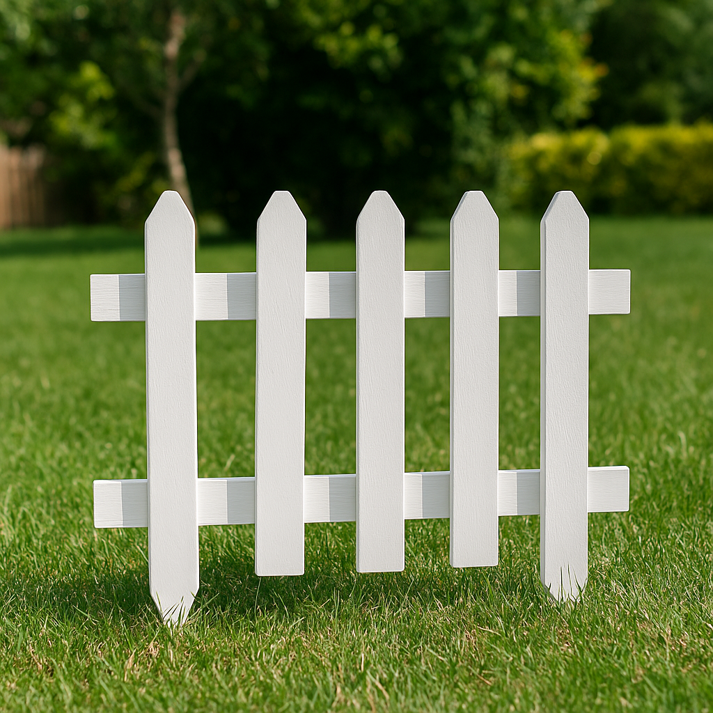 Ahşap Bahçe Çiti Beyaz 100x100 cm – Dekoratif Dış Mekan Çiti