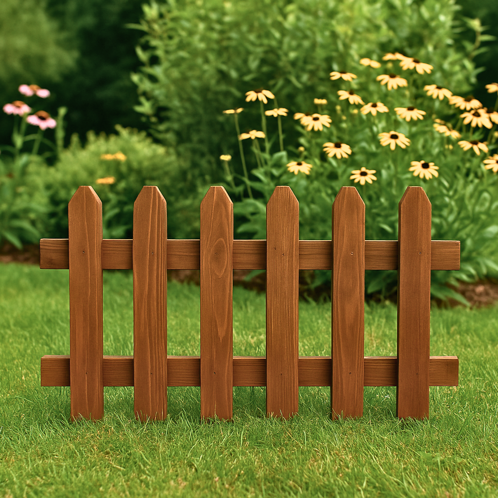 Ahşap Bahçe Çiti Koyu Meşe 100x100 cm – Dekoratif Dış Mekan Çiti