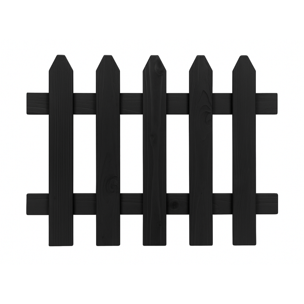 Ahşap Bahçe Çiti Siyah 100x100 cm – Dekoratif Dış Mekan Çiti