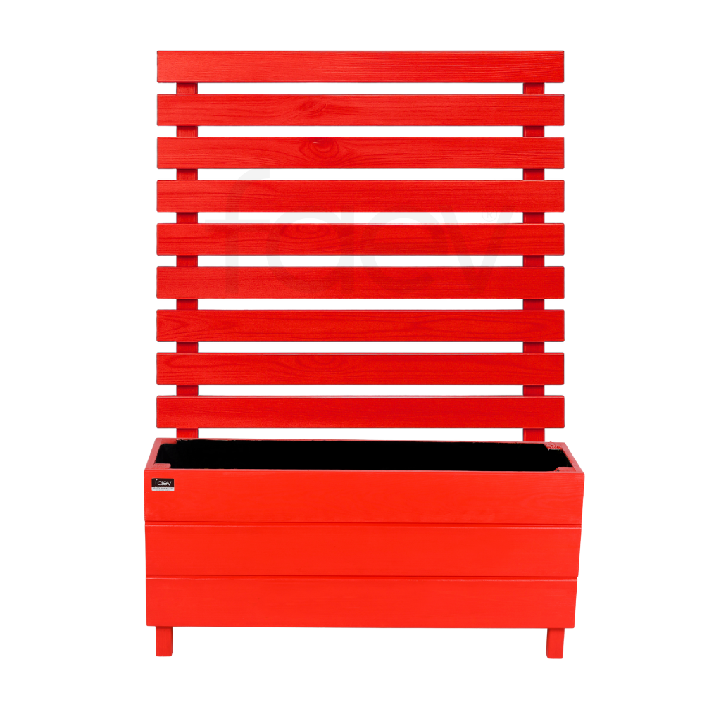 Ahşap Seperatör Kırmızı 150 cm – Bodrum & Alaçatı Serisi | Doğal Ahşap Bahçe Bölücü