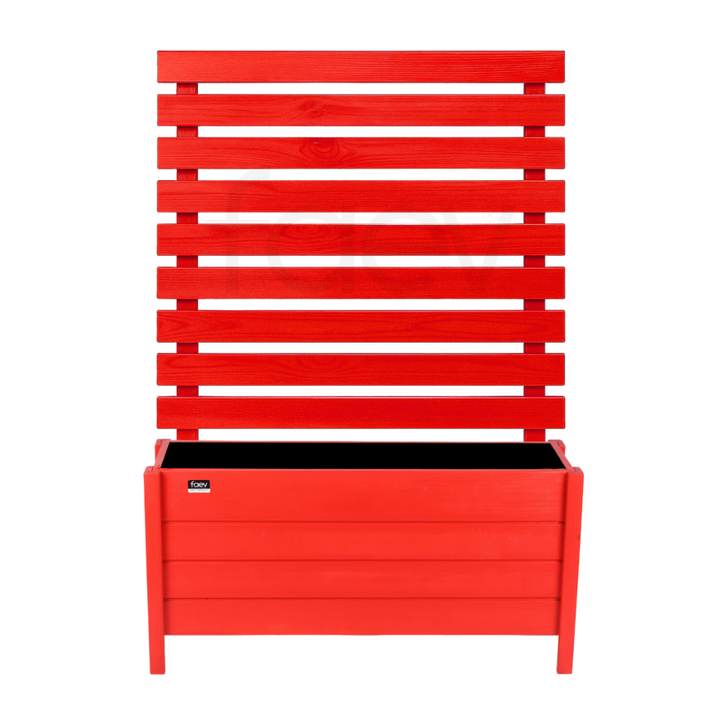 Ahşap Seperatör Kırmızı 150 cm – Bodrum & Alaçatı Serisi | Doğal Ahşap Bahçe Bölücü