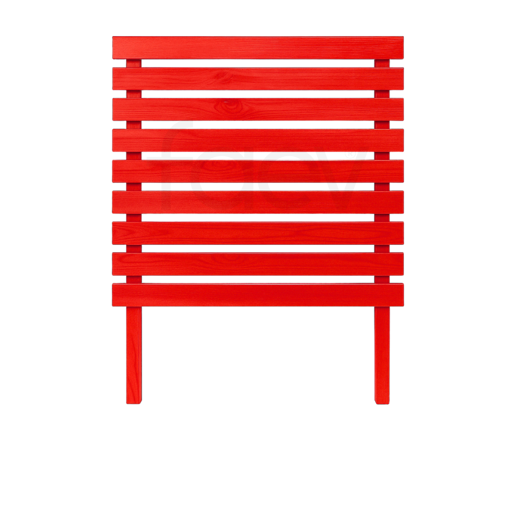 Bodrum Model Dış Mekan Seperatörlü Ahşap Saksı Kırmızı Renk 100cm x 30cm Yükseklik 150cm