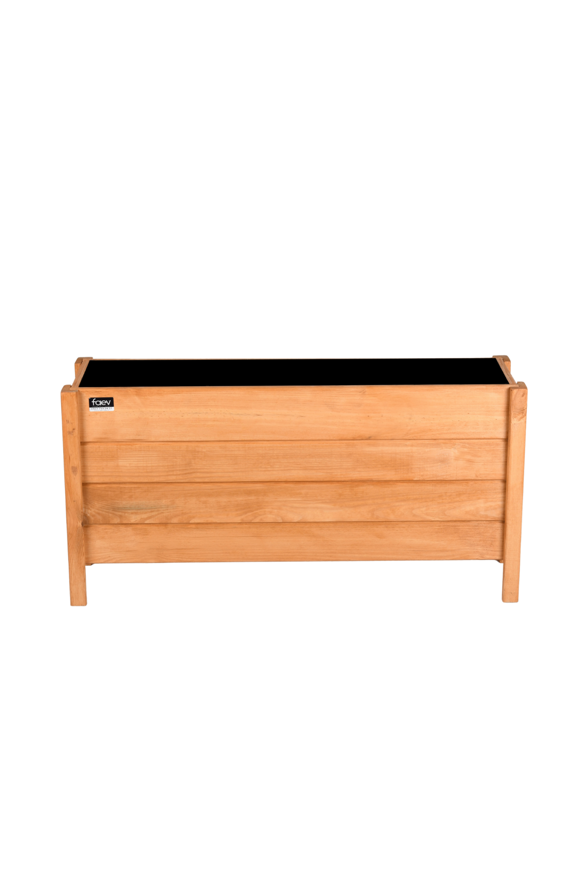Bodrum Model Dış Mekan Ahşap Saksı Açık Meşe Renk 100cm x 30cm Yükseklik 50cm