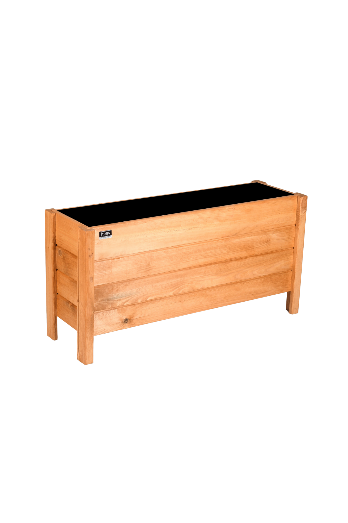 Bodrum Model Dış Mekan Ahşap Saksı Açık Meşe Renk 100cm x 30cm Yükseklik 50cm