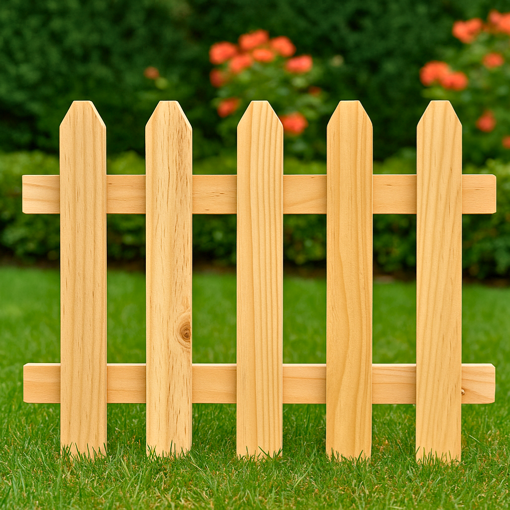 Ahşap Bahçe Çiti Naturel 100x100 cm – Dekoratif Dış Mekan Çiti