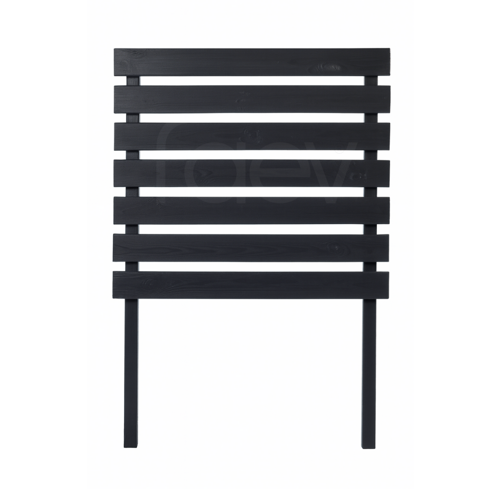 Bodrum Model Dış Mekan Seperatörlü Ahşap Saksı Antrasit Renk 100cm x 30cm Yükseklik 150cm