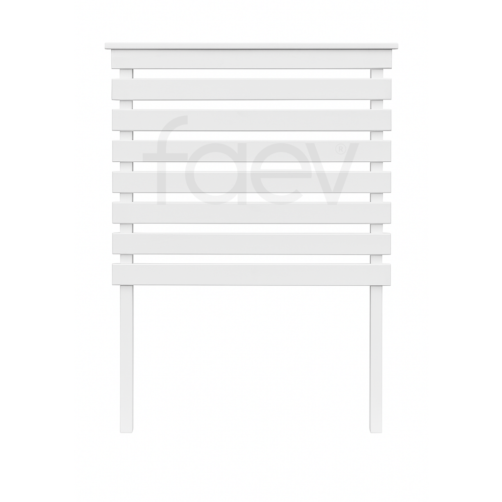 Bodrum Model Dış Mekan Seperatörlü Ahşap Saksı Beyaz Renk 100cm x 30cm Yükseklik 150cm