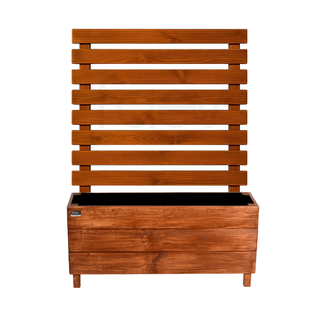 Ahşap Seperatör Koyu Meşe 150 cm – Bodrum & Alaçatı Serisi | Doğal Ahşap Bahçe Bölücü