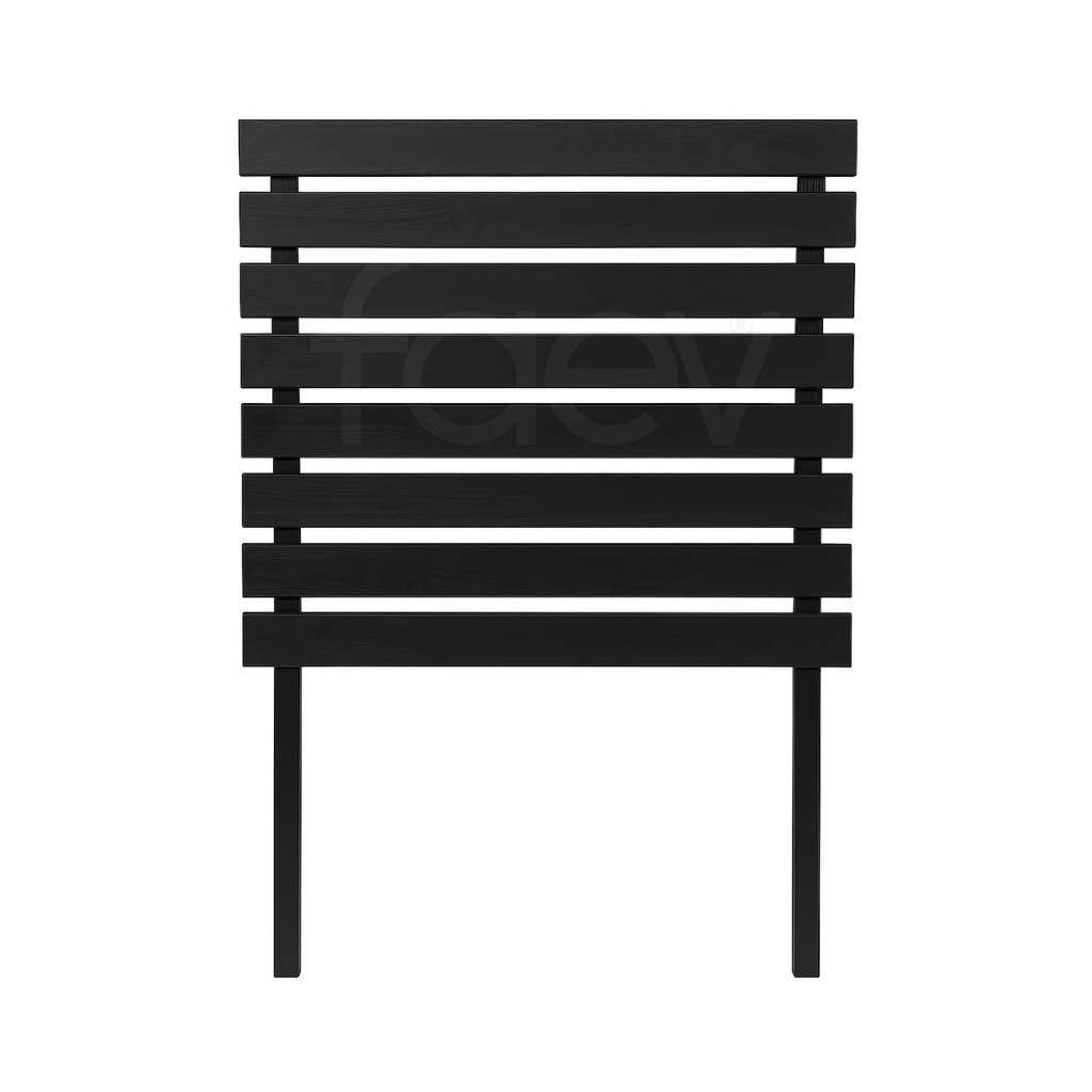 Bodrum Model Dış Mekan Seperatörlü Ahşap Saksı Siyah Renk 100cm x 30cm Yükseklik 150cm