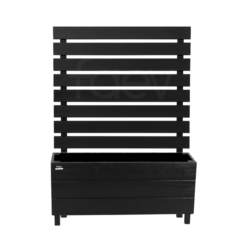 Ahşap Seperatör Siyah 150 cm – Bodrum & Alaçatı Serisi | Doğal Ahşap Bahçe Bölücü