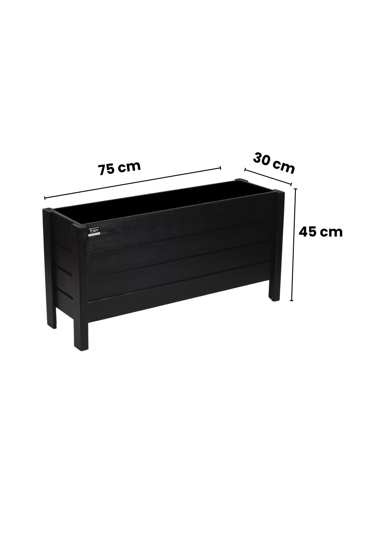 Dış Mekan Ahşap Saksı Bodrum 100cm x 30cm Yükseklik 50cm